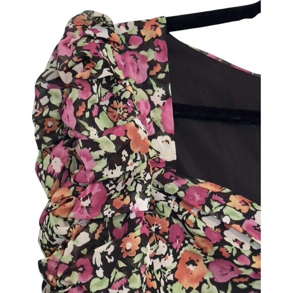 ASTR the Label Jadine Ruched Floral Sweetheart Floral Mini Dress (XS) - Picture 4 of 13